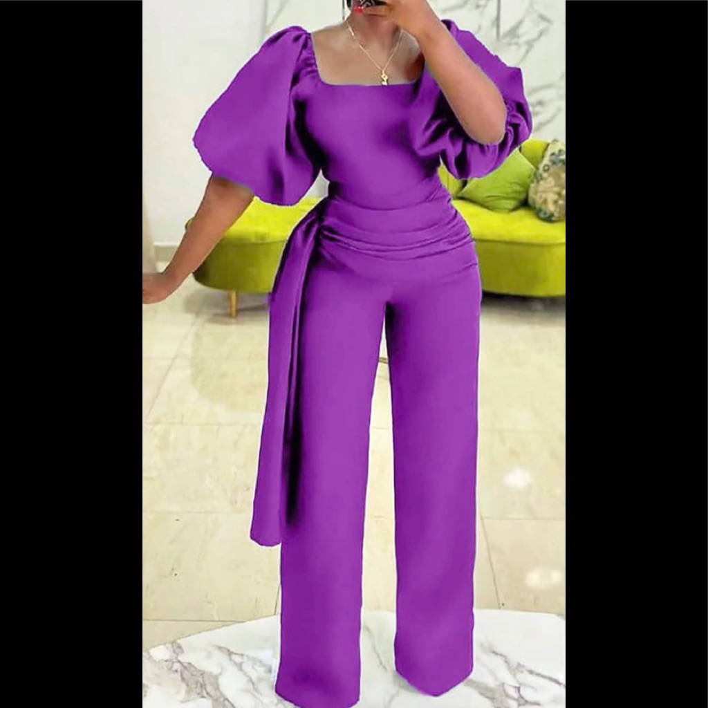 Nwot Short Puff Sleeve Jumpsuit